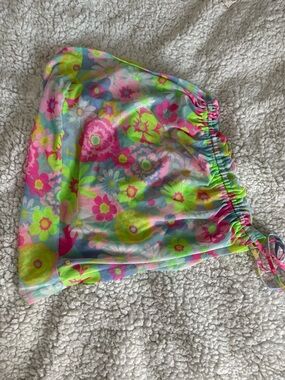 Xhilaration Floral Swim Bottoms in Neon Pink, Lime & Sky Blue